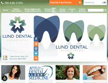 Tablet Screenshot of lunddental.com